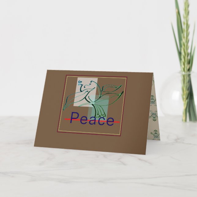 Peace dove card here now (Front)