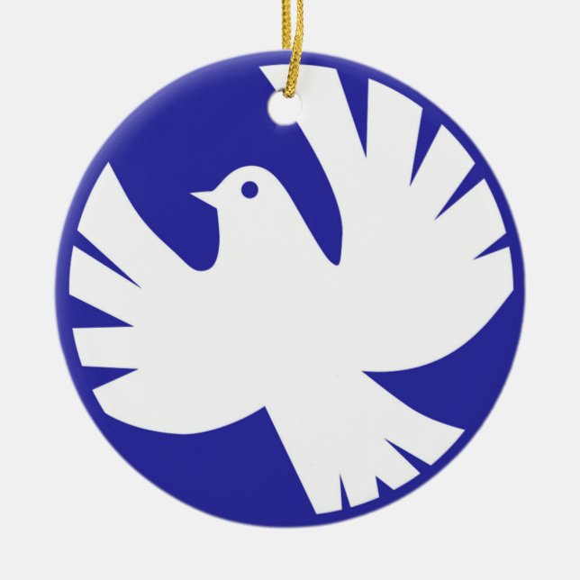 PEACE DOVE CERAMIC ORNAMENT (Front)
