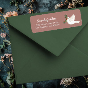 Peace Dove Christmas CUSTOM Mailing Return Address
