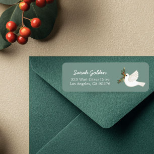 Peace Dove Christmas CUSTOM Mailing Return Address