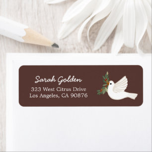 Peace Dove Christmas CUSTOM Mailing Return Address