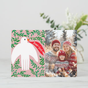 Peace Dove Christmas Holiday CUSTOM PHOTO Card