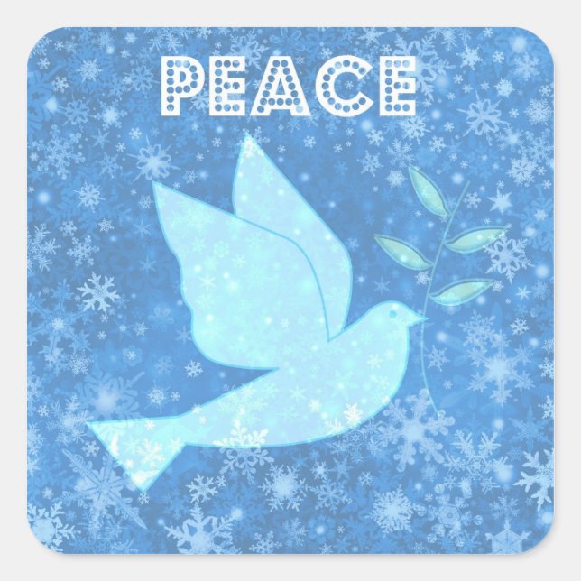 Peace Dove Christmas Stickers (Front)