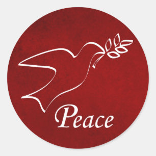 Peace Dove Classic Round Sticker
