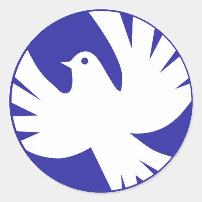 PEACE DOVE CLASSIC ROUND STICKER (Front)