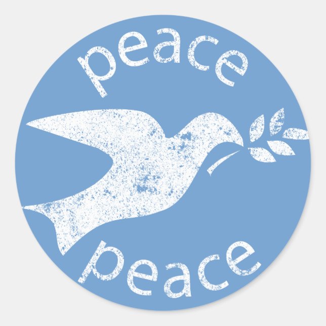 Peace Dove Classic Round Sticker (Front)