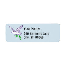 Peace Dove Custom Peace Return Address Label