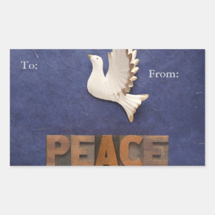 Peace dove gift tag