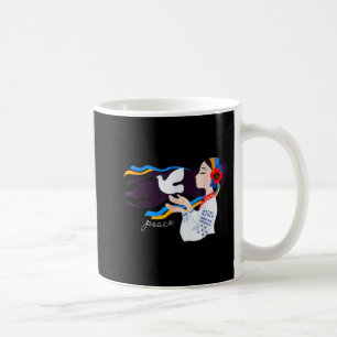 peace dove girl Support Ukraine Stand With Ukraini Coffee Mug