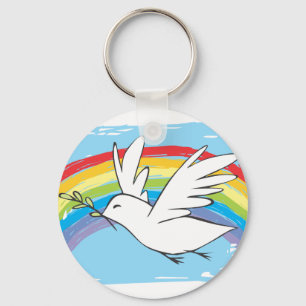 Peace Dove Keychain