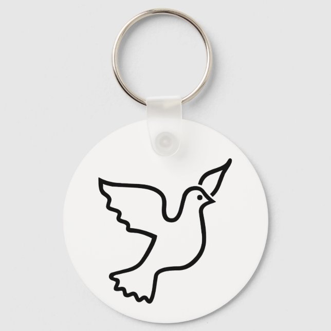 Peace Dove Keychain (Front)