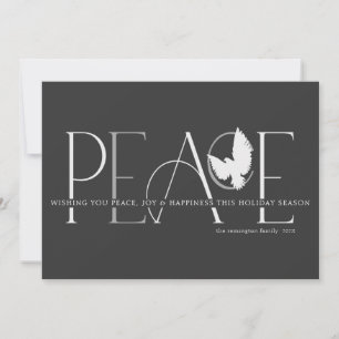 Peace Dove Love Joy Black Holiday Card