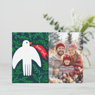 Peace Dove Noël Carte photo PERSONNALISÉ