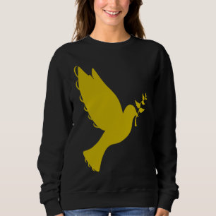 Peace Dove Olive Branch Dove Bird Hippy Sweatshirt