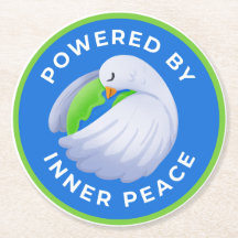 Peace Dove Paper Coasters - Powered by Inner Peace