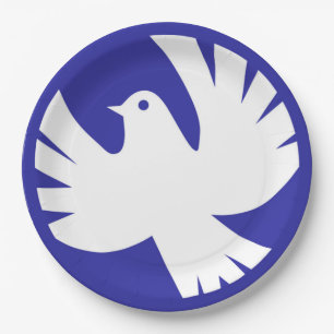 PEACE DOVE PAPER PLATE
