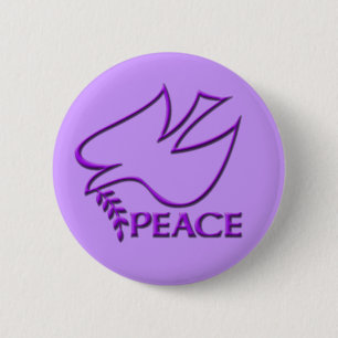 Peace Dove Peace Sign 2 Inch Round Button