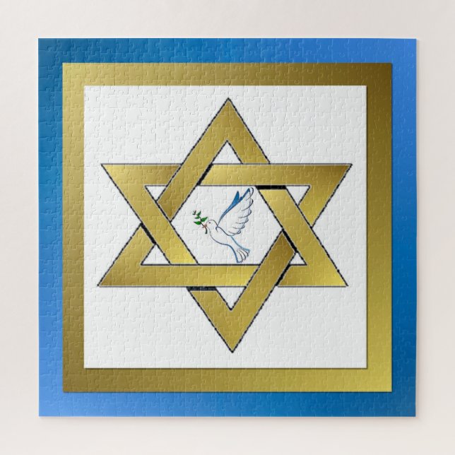 Peace Dove Star Of David  Jigsaw Puzzle (Vertical)