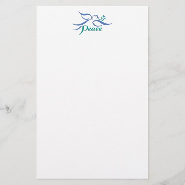 Peace Dove Stationery (Front)