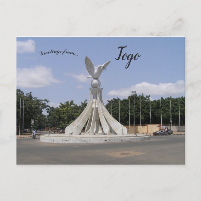 Peace Dove Statue in Lomé Togo Postcard (Front)