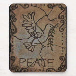 Peace Dove Stone Mouse Pad