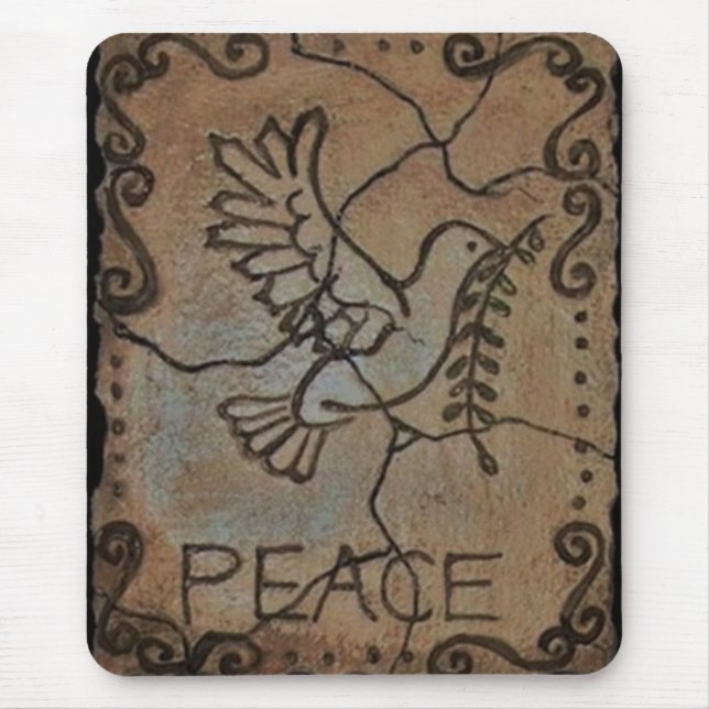 Peace Dove Stone Mouse Pad (Front)