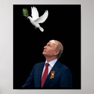 Peace Dove Stop Puck Futin Hands Off Ukraine Suppo Poster