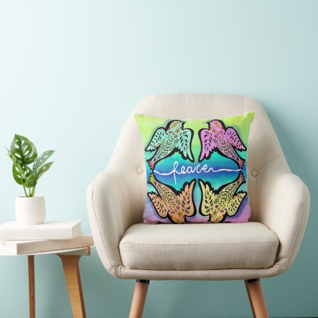 Peace Dove Throw Pillow (Chair)