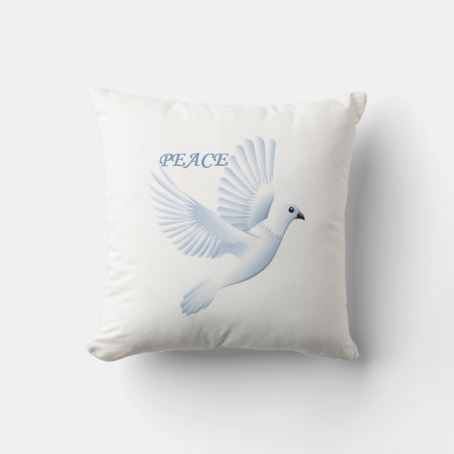 PEACE DOVE THROW PILLOW (Front)