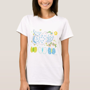 Peace Dove with butterflies and flowers T-Shirt