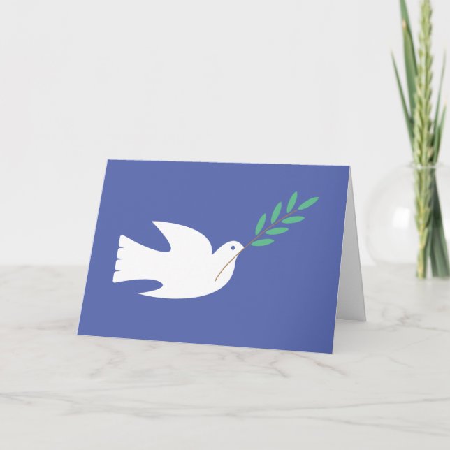 Peace Dove with Olive Branch Card (Front)