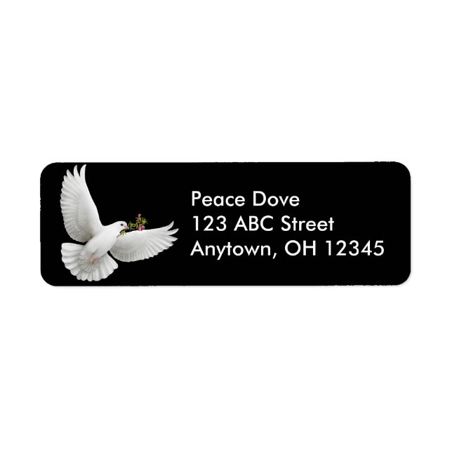 Peace Dove with Olive Branch Label (Front)
