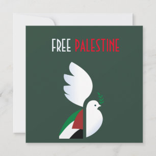 peace dove with the Palestinian flag