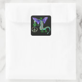 Peace Dragon Square Sticker (Bag)