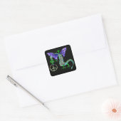 Peace Dragon Square Sticker (Envelope)