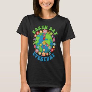Peace Earth Day Everyday 60s 70s Hippie Retro Envi T-Shirt