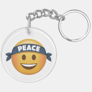 Peace Emoji Keychain