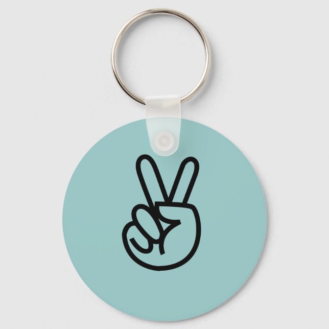 Peace Fingers Keychain (Front)