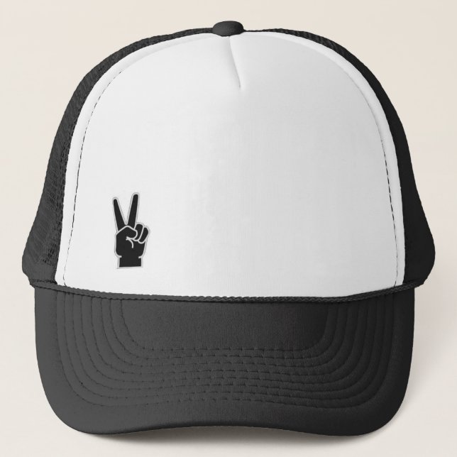 Peace Fingers Trucker Hat (Front)
