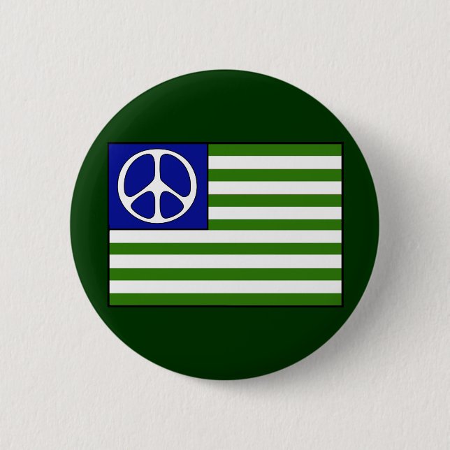 Peace Flag 2 Inch Round Button (Front)