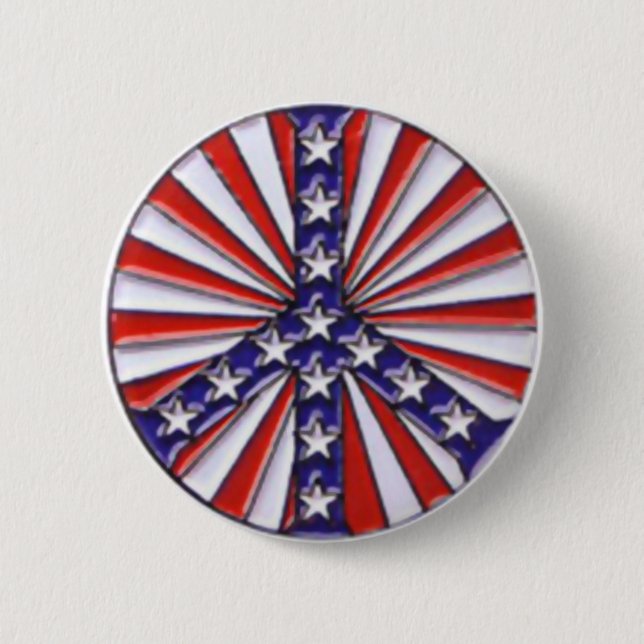 Peace Flag 2 Inch Round Button (Front)
