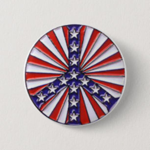 Peace Flag 2 Inch Round Button