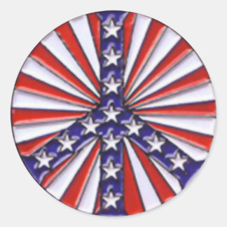 Peace Flag Classic Round Sticker