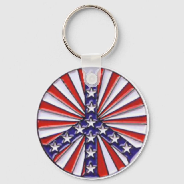 Peace Flag Keychain (Front)