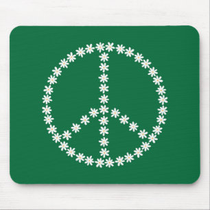 Peace Floral Mouse Pad