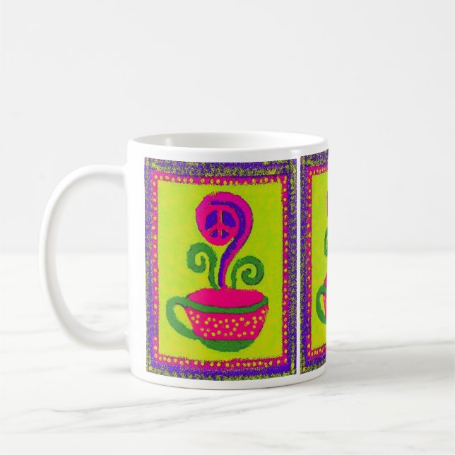 Peace Flower Coffee Mug (Left)