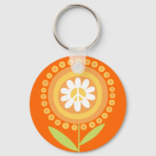Peace flower Key Chain