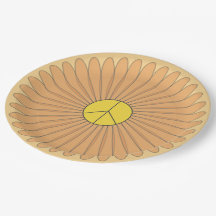 Peace Flower Paper Plate