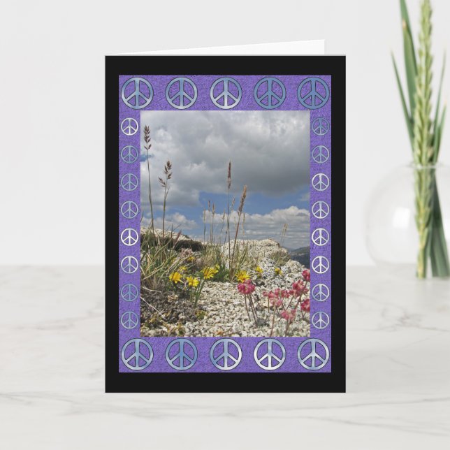 Peace Flowers Card (Front)