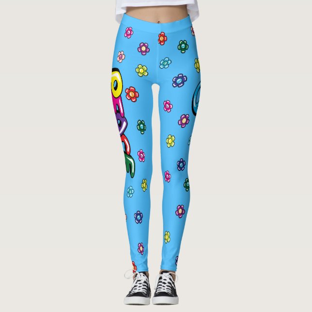 Peace & Flowers Leggings (Front)